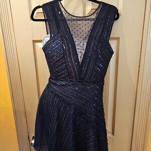 BCBG MaxAzria - Glitter mini dress Black size 04